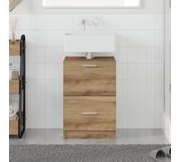 Vidaxl Meuble Sous Évier Chêne 40x37x59 Cm Bois D'ingénierie