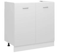 vidaXL Meuble bas de cuisine en panneau aggloméré Blanc 80 x 46 x 81,5 cm