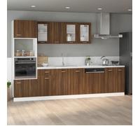 vidaXL Meuble sous évier ""Lyon"" Chêne brun 80 x 46 x 81,5 cm Bois d'ingénierie 815566