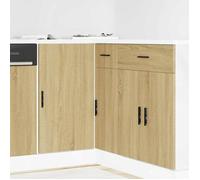 vidaXL Meuble sous évier Lyon 854291 en chêne Sonoma bois d'ingénierie Marron