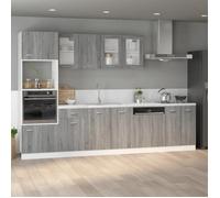 Vidaxl Armoire De Plancher D'évier Sonoma Gris 80x46x81,5 Cm Bois Multicolore