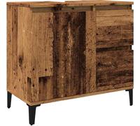 vidaXL Meuble sous-lavabo aspect bois ancien 65x33x60 cm Bois composite