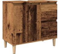 vidaXL Meuble sous-lavabo aspect bois ancien 65x33x60 cm Bois composite