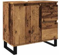 vidaXL Meuble sous-lavabo aspect bois ancien 65x33x60 cm Bois composite