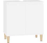 vidaXL Meuble sous-lavabo blanc 58x33x60 cm bois composite