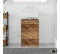 Vidaxl Meuble Sous Lavabo Bois Vieilli 40x37x59 Cm Mdf