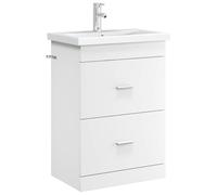 vidaXL Meuble sous lavabo de Salle de Bain Blanc 56 x 37,5 x 81 cm,