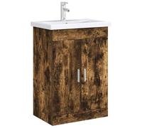 vidaXL Meuble sous lavabo de Salle de Bain Chêne fumé,