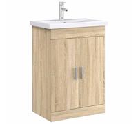 vidaXL Meuble sous lavabo de Salle de Bain Chêne Sonoma,