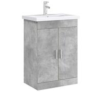 vidaXL Meuble sous lavabo de Salle de Bain Gris béton,