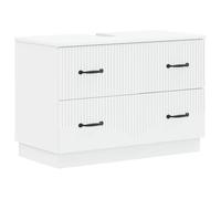 vidaXL Meuble sous Lavabo de Salle de Bain HOORN Blanc 82 x 41 x 56 cm