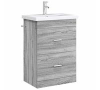 vidaXL Meuble sous lavabo de Salle de Bain Sonoma Gris,