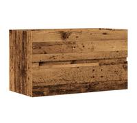 vidaXL Meuble sous-lavabo imitation vieux bois 90x38,5x45 Bois composite