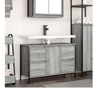 vidaXL Meuble sous-vasque avec tiroirs sonoma gris 90x34,5x60cm, meuble vasque de salle de bain, meuble sous vasque de salle 861890