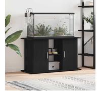 vidaXL Meuble Support pour Aquarium Chêne Noir 101 x 41 x 58 cm en Bois d’Ingénierie avec Compartiments et Étagères