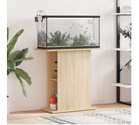 vidaXL Meuble Support pour Aquarium Chêne Sonoma 75 x 36 x 72,5 cm en Bois d’Ingénierie avec Compartiments Ouverts