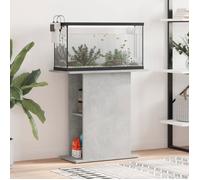 vidaXL Meuble Support pour Aquarium Gris Béton 75 x 36 x 72,5 cm en Bois d’Ingénierie avec Compartiments Ouverts
