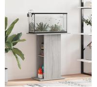 vidaXL Meuble Support pour Aquarium Gris Sonoma 60,5 x 36 x 72,5 cm en Bois d’Ingénierie avec Compartiments Ouverts
