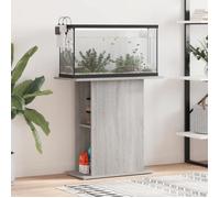 vidaXL Meuble Support pour Aquarium Gris Sonoma 75 x 36 x 72,5 cm en Bois d’Ingénierie avec Compartiments Ouverts