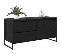 vidaXL Meuble TV Chêne Noir 100 x 36 x 49.5 cm Bois d'ingénierie, Console Médias Moderne, Meuble Rectangulaire pour TV, Rangements Durables pour Salon, Style et Pratique