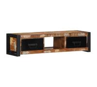 vidaXL Meuble TV 100x30x25 cm Bois de récupération Solide, Banc TV, Meuble HiFi, Centre de Divertissement, Buffet TV, Meuble multimédia, Console TV