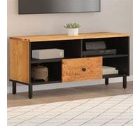 Vidaxl Meuble Tv 100x33x46 Cm Bois D'acacia Solide Marron