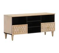 vidaXL Meuble TV 100x33x46 cm bois massif de manguier Marron