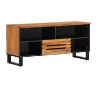 vidaXL Meuble TV 100x34x46 cm Bois d'acacia Massif, Banc TV, Meuble HiFi, Console TV, Buffet TV, Meuble multimédia, Meuble de Divertissement TV