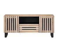 Vidaxl Meuble Tv 100x34x46 Cm Bois Massif De Manguier Marron
