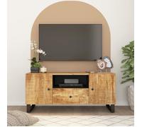 vidaXL Meuble TV rustique avec étagère 105×33,5×46 cm bois de manguier et d'ingénierie Marron G
