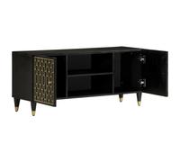 Vidaxl Meuble Tv 105x33x46 Cm Bois Massif De Manguier Marron