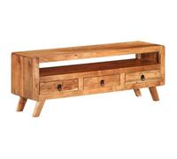 Vidaxl Meuble Tv 110x30x40 Cm Bois D'acacia Massif Marron