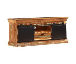vidaXL Meuble TV 110 x 30 x 45 cm Bois de récupération Massif