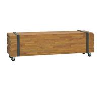Vidaxl Meuble Tv 110x30x32,5 Cm Bois De Teck Massif Multicolore