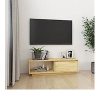 vidaXL Meuble TV 110x30x33,5 cm Bois de pin massif