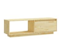 Vidaxl Meuble Tv 110x30x33,5 Cm Bois De Pin Massif Multicolore