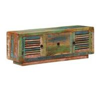 Meuble TV 110x30x40 cm bois massif de récupération, support TV, meuble télé, meuble multimédia, buffet TV, meuble hifi