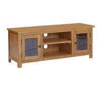 vidaXL Meuble TV 110x35x44 cm Bois de chêne massif327435 Brun G