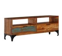 Vidaxl Meuble Tv 118x35x45 Cm Bois De Récupération Massif Marron