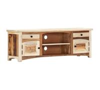 Vidaxl Meuble Tv 120 X 30 X 40 Cm Bois De Récupération Massif Marron