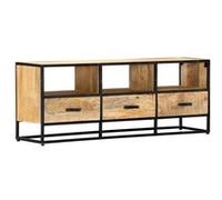 vidaXL Meuble TV 120 x 30 x 45 cm Bois solide de manguier Brun G