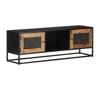 vidaXL Meuble TV Armoire basse 2 portes 1 compartiment 120x30x40 cm Bois manguier brut