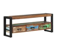 vidaXL Meuble TV, Armoire de Télévision avec Tiroirs et Compartiment, Meuble Télé de Salon, Armoire de Rangement Intérieur, Rétro, Bois Massif de Récupération