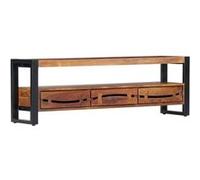 Vidaxl Meuble Tv 140x30x45 Cm Bois D'acacia Massif Marron