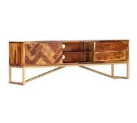 vidaXL Meuble TV 140 x 30 x 45 cm Bois de Sesham massif
