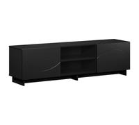vidaXL Meuble TV 140 x 34.5 x 40 cm Noir Bois d'ingénierie