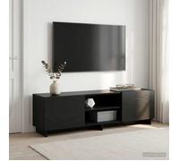 vidaXL Meuble TV 140 x 34.5 x 40 cm Noir Bois d'ingénierie 8011487
