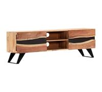 Meuble Tv 140 X 30 X 45 Cm Bois D'acacia Massif Brun
