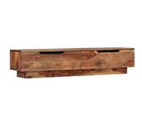 vidaXL Meuble TV 145x30x30 cm Bois massif247721 Brun G