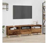 vidaXL Meuble TV Bois Ancien 150 x 30 x 45 cm Bois d'ingénierie, Meuble TV rectangulaire Rustique pour Salon, Robuste, Espace de Rangement généreux, Style soigné, Pieds effilés